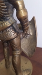 Средневековый рыцарь. Бронза, 20 см. Англия, фото №7