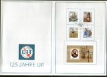 1990 Німеччина 125-річчя Міжнародного союзу електрозв'язку Буклет, серія блоків, космос, фото №3