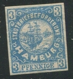 Германия Империя городская частная почта Гамбург корабль, фото №2
