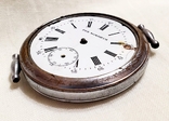 Старовинний годинник 50 мм з емальованим циферблатом, механічний, фото №3