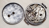 Старовинний годинник 50 мм з емальованим циферблатом, механічний, фото №6