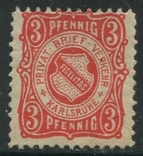 Германия Империя городская частная почта Карлсруэ, фото №2