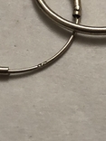 Сережки кільця срібло 925, фото №5