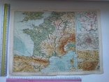 Антикварная карта 1927г. Франция, фото №2
