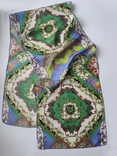 Шелковый палантин шарф платок, 100%шелк, шов роуль, фото №5