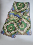 Шелковый палантин шарф платок, 100%шелк, шов роуль, фото №6