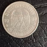5 марок 1934г."Кирха".А.серебро, фото №3