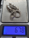 Сережки срібні 925пр. 6.78гр., фото №3