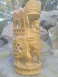 Слон со старинным howdah коллекционная прорезная статуетка Дерево Резьба ручная работа, фото №6