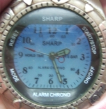 Чоловічий годинник Sharp Alarm Chrono. Кварц та електронний - два в одному, фото №4