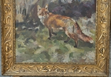 Картина невідомого художника "Лисиця". Кінець 19 ст. початок 20 ст., фото №3
