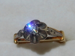 Золотое кольцо 750 с якутским бриллиантом СССР, фото №2
