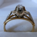 Золотое кольцо 750 с якутским бриллиантом СССР, фото №3