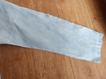 Итальянская льняная женская блузка удлиненная длинный и 3/4 рукав голубая 52-54, фото №10