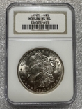 Долар Моргана 1921 слаб NGC MS-64 Америка США, фото №2