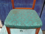 Деревянный мягкий стул из мебельного гарнитура (кабинетный винтаж).Румыния ,60-е г. ХХ в., фото №12