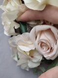 Шикарний оригінальний клатч сумочка рідікюль з квітів (троянда та гортензія), фото №6