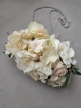 Шикарний оригінальний клатч сумочка рідікюль з квітів (троянда та гортензія), photo number 10