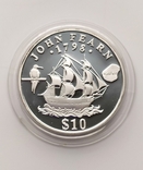 Науру 10 долларов 1994 г. John Fearn, серебро 925, 1oz., фото №3
