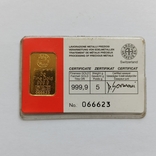 Слиток Золото 5 грамм 999.9*, фото №2