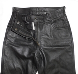 Мото штани жіночі шкіряні чорні розмір S довгі, фото №4