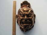 Маска японского божества,магнитный метал вес 2,5 кг, фото №2