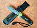 Нож тактический с ножнами огнивом точилкой свистком, фото №3