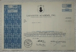 Сертифікат на акції освітньої компанії США 1971 року на 100 акцій, фото №2