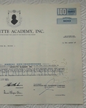 Сертифікат на акції освітньої компанії США 1971 року на 100 акцій, фото №6