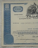 Сертифікат акцій Хімічної корпорації США 1970 року на 100 акцій, фото №5