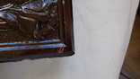 Кахля пічна,4 штуки одним лотом+фрагмент карнизу,сецесія 1900-і роки.Австро-Угорщина, фото №8