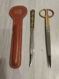Красивый набор Нож и Ножницы для бумаги. DEMMER, фото №2
