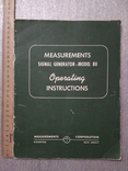 Генератор сигналов, инструкция по эксплуатации, измерения, схемы. Америка,Нью-джерси 1955г, фото №2