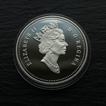 1 доллар Елизаветта II 1990 Канада Индейцы проводники Келси серебро 23.3 г, фото №3