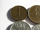 1, 5, 10, 25 центів 1948 Нідерланди, фото №5
