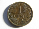 1 цент 1937 Нідерланди, фото №2