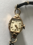 Часы BULOVA L 8, 10 - каратное золото (клеймо). Рабочие., фото №3
