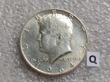 США серебро. 50 центов / пол доллара 1964 год Кеннеди (Q), фото №2