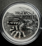 Монета Тигрова Змія Австралія 1 Долар 2024, 1 унція срібло 999, фото №2