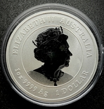 Монета Місячний Кролик Австралія 1 Долар 2023, 1 унція срібло 999, фото №3