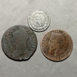 10 центов(чентезимо) 1810М, 5 сантимов 1861К, 5 сантимов 1799АА.Описание.фото., фото №3