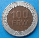 Руанда 100 франков 2007, фото №2