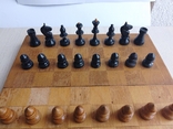 Шахматы артель МЮД г.Халтурин 1956 1-й сорт комплект на родной доске 250х250мм, фото №9