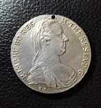 Талер Марії Терези 1780г. Австрія рестрайк, фото №2
