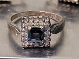 Серьги +кольцо серебро 925 с камнями., фото №4