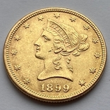10 долларов 1899 г. США, фото №2