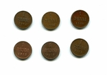 Финляндия пенни 6 штук 1911-1917 годы, фото №2