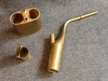 Курительная трубка бронзовая с подставкой и футляром, фото №2