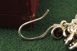 Вінтажні срібні сережки Гранатові сережки, фото №4