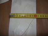 Перчатки кожаные белые, размер 9., фото №8